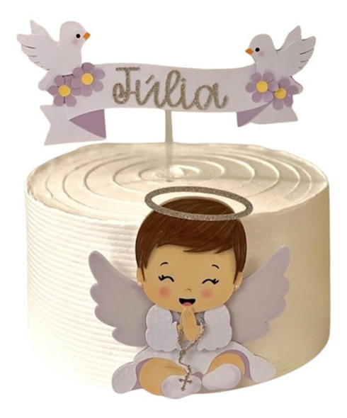 Arquivo De Corte Topo De Bolo Anjinha Cute Batizado 0 Arquivo De Corte Topo De Bolo Anjinha Cute Batizado 0