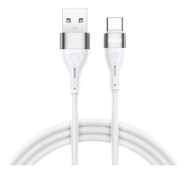 Cable De Datos Y Carga Usb A Usb-c  Silicona Liquida 3ah 1mt 0