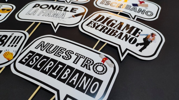 Cartelitos Props Deco Recibida Escribano X8u 1 Cartelitos Props Deco Recibida Escribano X8u 1