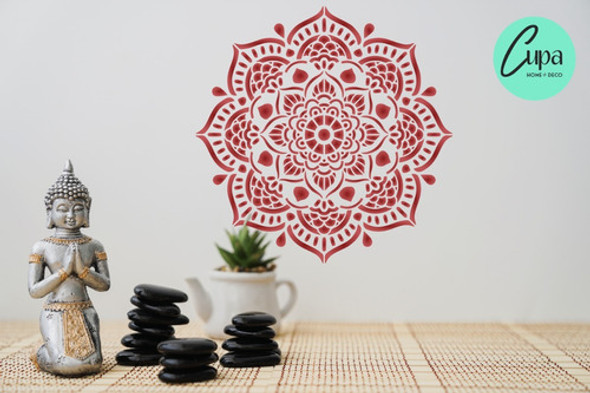 Stencil Grande Mandala 50x50 Pared Tela Piso Muebles Surat 1 Stencil Grande Mandala 50x50 Pared Tela Piso Muebles Surat 1