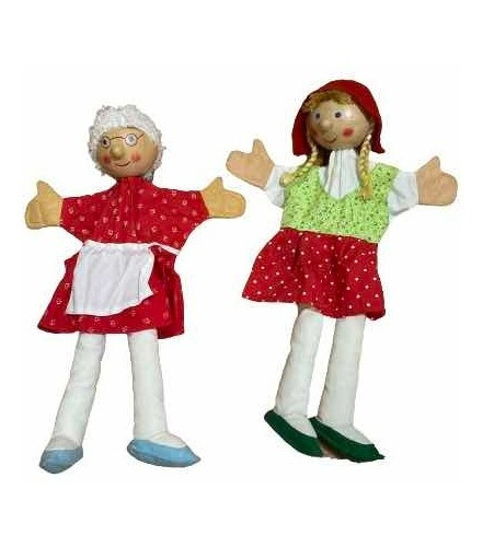 Titeres Para Mano Completa - Caperucita Roja Y Abuela 0