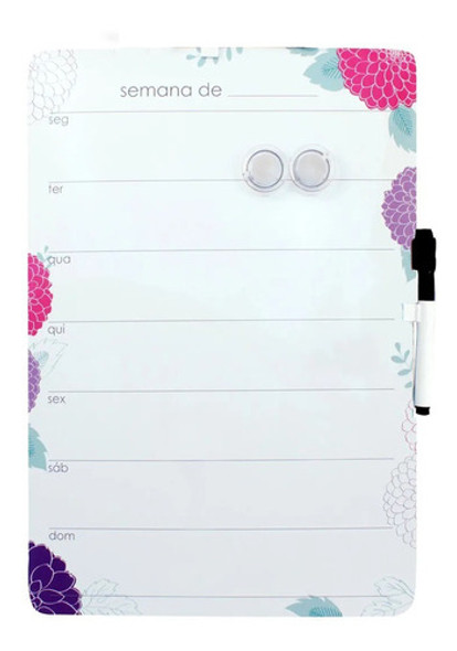 Quadro Lousa Planner Planejamento Semanal Magnetico Organiza 1