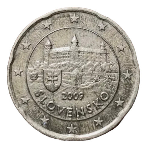 Moneda 20 Centavos Euro Eslovaquia 2009 Km 99 Oro Nórdico 0