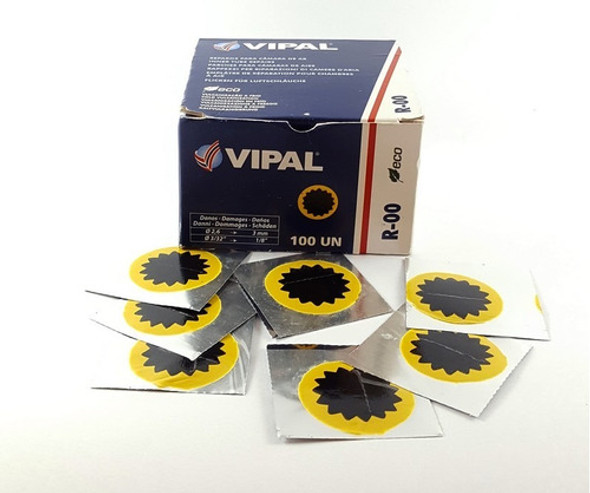 Remendo Câmara De Ar R01 Vipal 30mm Cx C/100 Bike Moto Carro 1