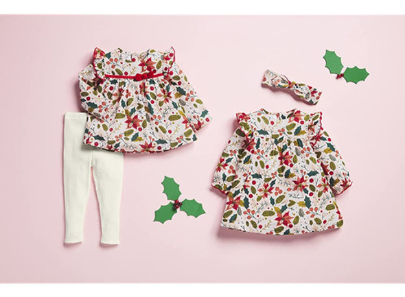 Mud Pie Baby Girl Túnica Floral Y Legging, Rosa, 6-9 Meses 1