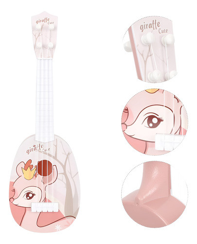 Mini Ukelele Guitarra De Juguete Ciervo 36cm De Largo 0