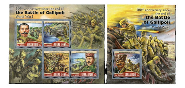 2016 Guerra Batalla Gallipoli- Sierra Leona (2 Bloques) Mint 0 2016 Guerra Batalla Gallipoli- Sierra Leona (2 Bloques) Mint 0