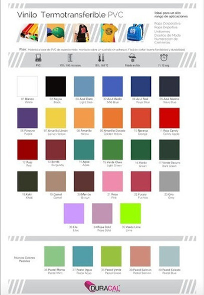 Vinilo Termotransferible Textil 10 Mts. (duracal) (polgraf ) 1