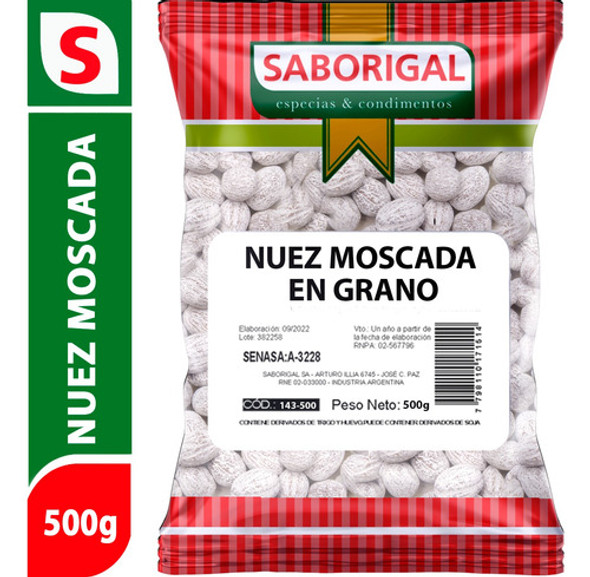 Nuez Moscada En Grano X 500g Saborigal 0 Nuez Moscada En Grano X 500g Saborigal 0