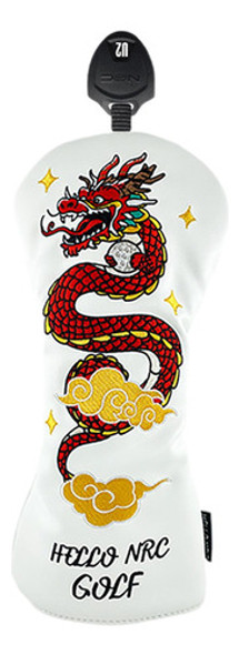 Dragon Golf Madeira Headcover Golfe Capa Branco Ut 26cmx11cm 0