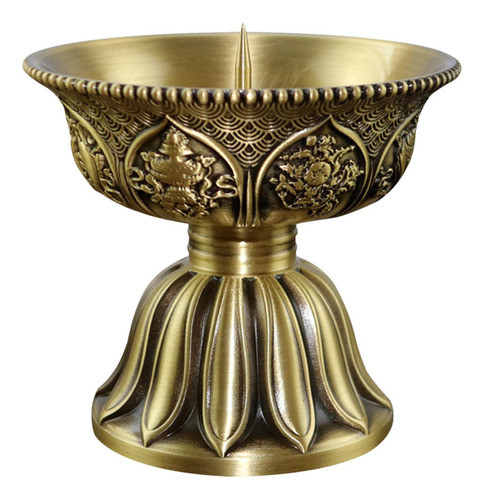 Castiçal Auspicioso Para Lâmpada De Óleo, Cobre, 0