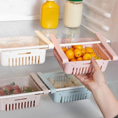 Cajon Extensible Estante Organizador Ampliable Para Heladera 1