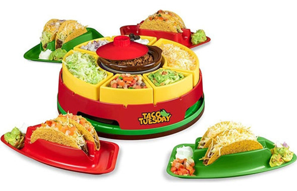 Nostalgia Taco Martes Calentado Lazy Susan Topping Bar Perfe 0