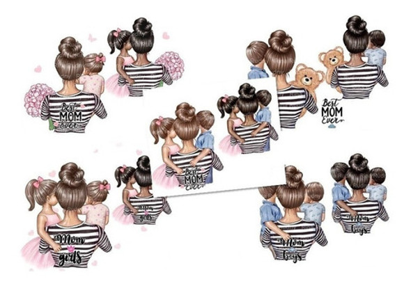 Cliparts Png Digitales Dia De La Madre Hija Hijo Hijas Hijos 0