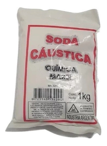 Soda Caustica X 1 Kilo Maxel Materia Activa %25 0