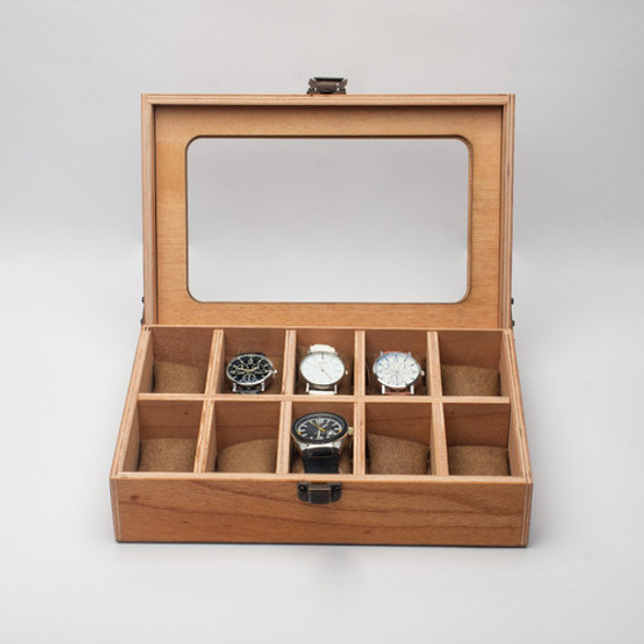 Caja Estuche Madera Para Guardar 10 Relojes 1