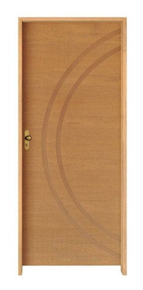 Kit Porta De Madeira 210x82cm Batente 14cm Fechadura Golf Wt 0