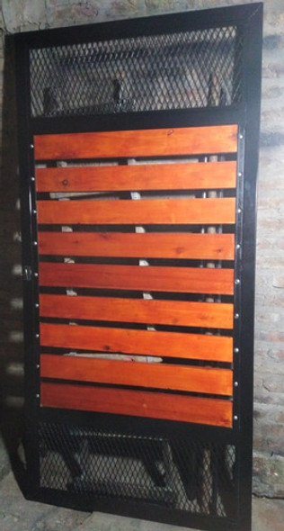 Portón Puerta De Hierro Y Madera 1