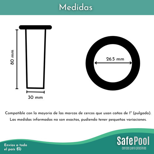 Buje Suplemento Base De Cercos Para Piletas X 5 Unidades. 1