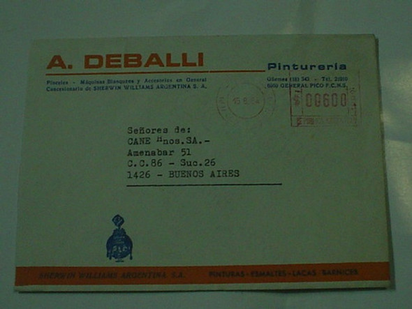 A. Deballi Pintureria Sherwin Williams Sobre Carta 1984 0