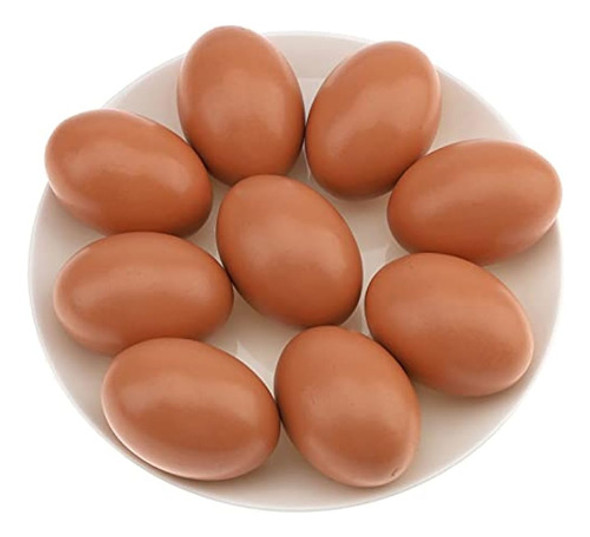 Gresorth 9 Piezas Decoración De Huevos De Madera Falsos Coci 0