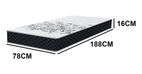 Colchón 1 Plaza Ortopédico Reversible 100% Espuma 80 Cm 1