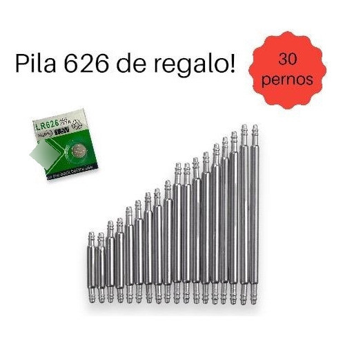 Pernos Para Reloj 8 A 29mm Con Correa De Regalo 30 Unidades 1