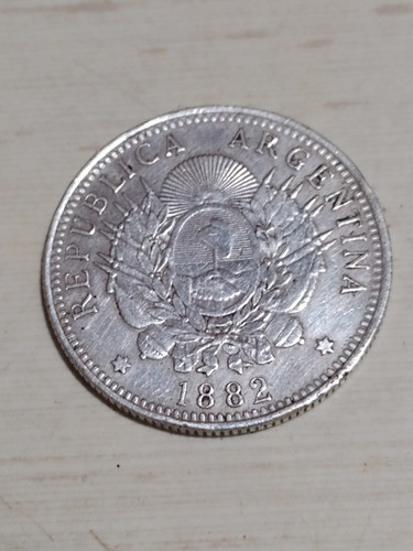Moneda Argentina Histórica, Edición Año 1882 De Plata. 1