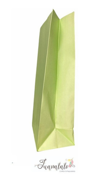 Bolsitas Papel Verde Pastel X 10 U Souvenir Cumpleaños Cotil 0