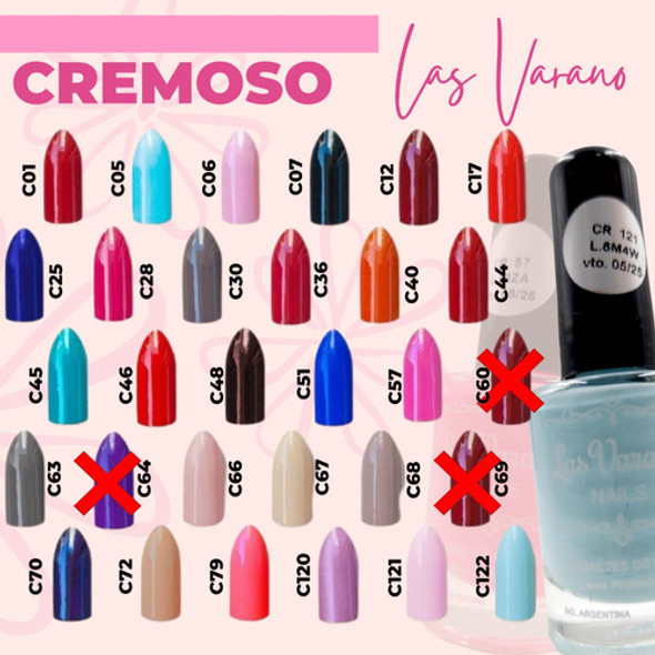Esmalte De Uñas Las Varano  X6 Unidades Lefemme 1
