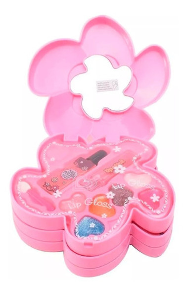 Set De Maquillaje Poppi Desplegable Abanico Nenas Colores 1