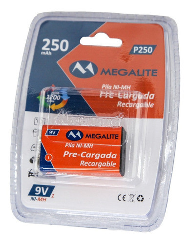 Bateria Recargable 9v 250ma Precargada Baja Autorecarga Htec 0