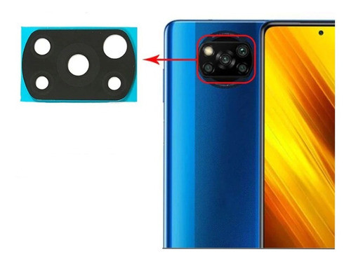 Repuesto Vidrio Cámara Trasera Compatible Xiaomi Poco X3 Pro 1