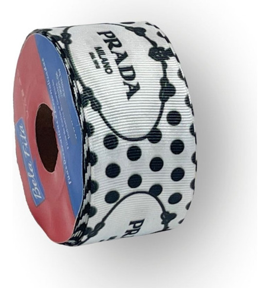 Fita De Gorgurão Estampada 38mm Bela Fita Nº9 - Grife Famosa 0