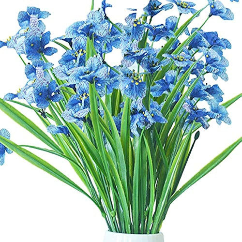 20 Racimos De Flores Artificiales Para Exteriores, Plantas R 0