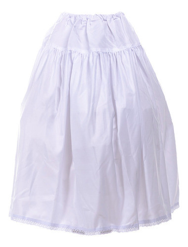 Saia Umbanda Candomblé 3 Metros De Roda Microfibra Branca 1