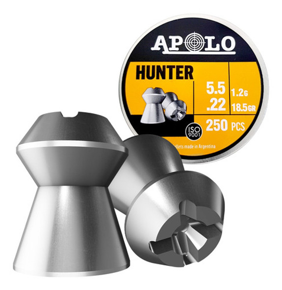 Balines Apolo Hunter Punta Hueca X 250 5.5 Mm 18,5 Gr 0