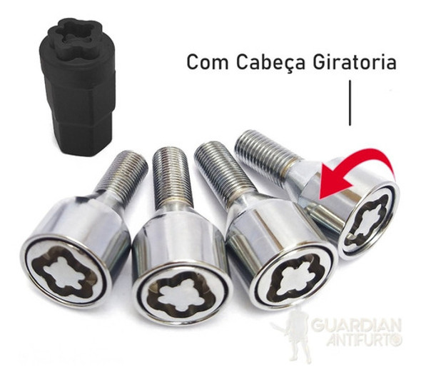 Trava Porca Parafuso Antifurto De Roda Gol Up Voyage Saveiro 1