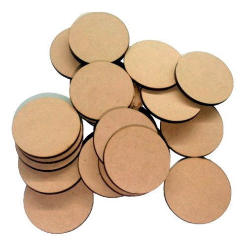 100 Circulos Lisos Fibrofacil Mdf Souvenirs 4cm 0