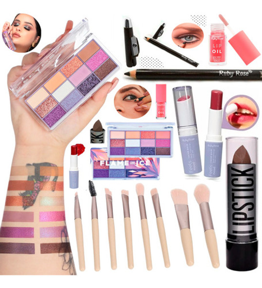 Set De Maquillaje Original Ruby Rose Kit Profesional Regalo 0