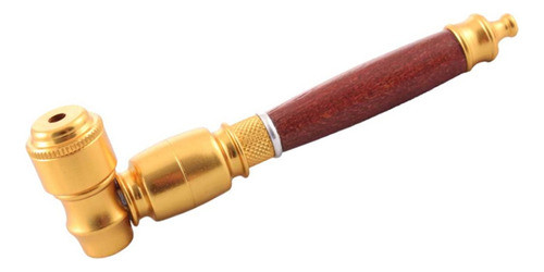 Pipa Turbina Cuerpo Madera Cazuela Metal Dorado Atomic 0