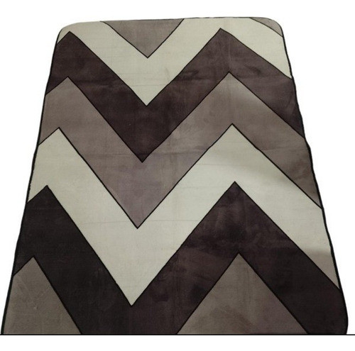Alfombra Grande Bellezza Pelo Corto Gris Zig Zag M² 3 0