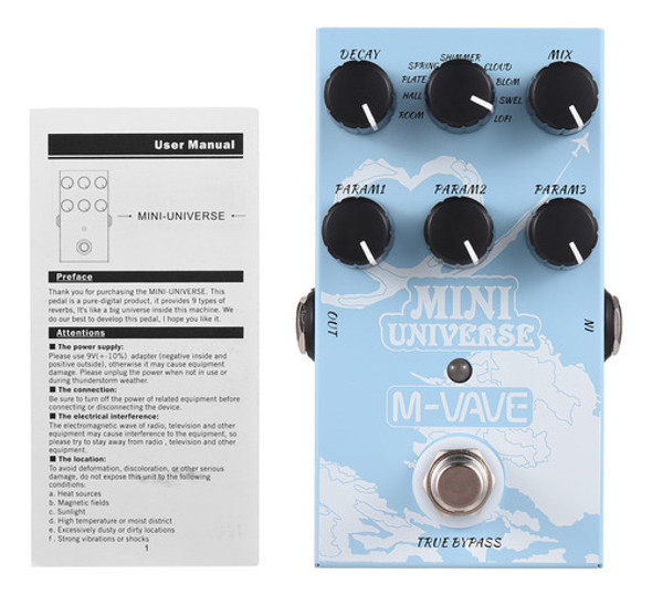 Seleção De Reverberação De 9 Modos Do Effect Maker Pedal Eff 0