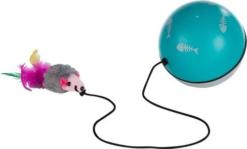 Pelota Ratón Juguete Gato Elástico Con Motor Trixie Turbinio 0