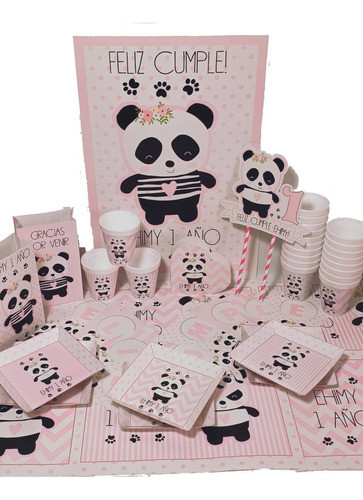 Cotillón Infantil Personalizado Premium X 30 Osito Panda 0