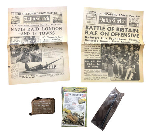 Kit 2 Guerra, Originais Adquiridos Em Londres E Normandia 0