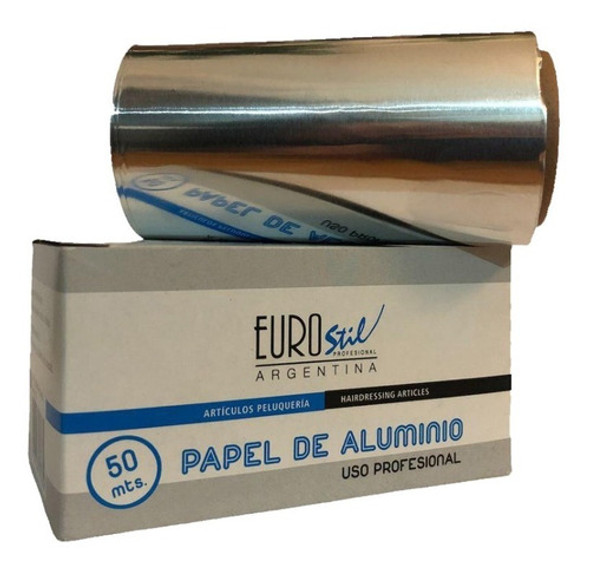 Papel Aluminio Eurostil 50 Mts Peluqueria Rollo 0 Papel Aluminio Eurostil 50 Mts Peluqueria Rollo 0