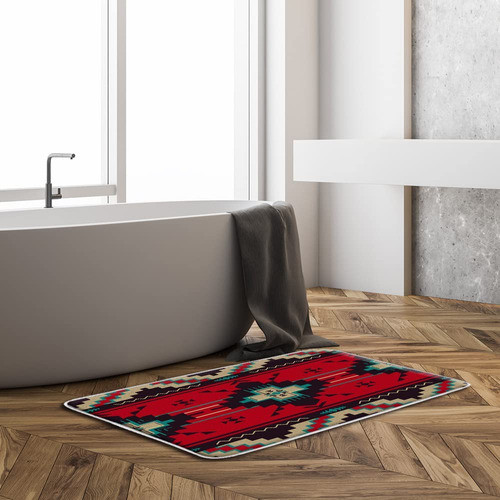 Zkjsmgs Aztec Bath Mat Southwestern Nativo Americano Tribal 1
