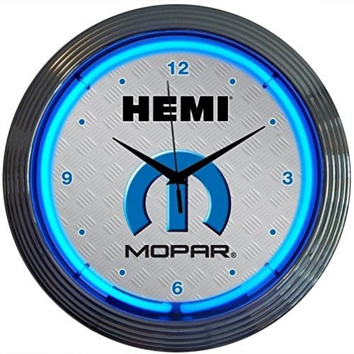 Neonetics Mopar Hemi Neon Reloj De Pared 15 Pulgadas 0