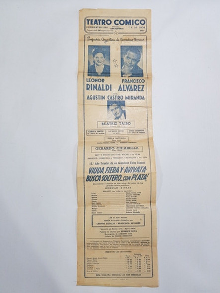 Antiguo Afiche Original Teatro De La Comedia Mag 58280 0